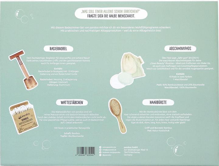 Actual product image Pandoo Bathroom set Green Routine 4pcs.