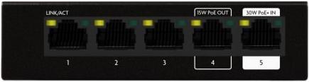 Luxul Wireless SW-100-05PD Network Switch Unmanaged Power over Ethernet (PoE) Black