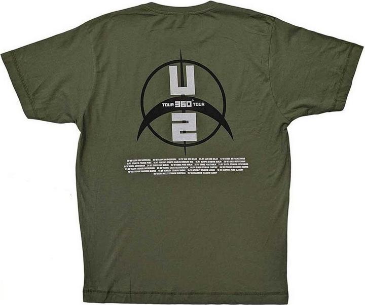 Produktbild U2 Adult 360 Degree Tour 2009 Drips Back Print TShirt (M)