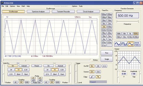 Produktbild Velleman PCSGU250 PC Messlabor, USB (Oszilloskop)