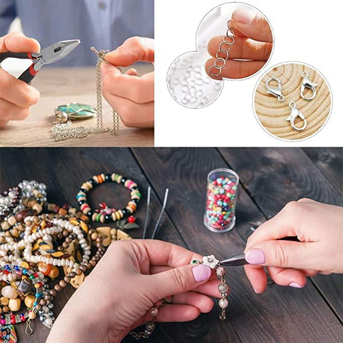 Produktbild I Am Creative Schmuck Herstellungs / Reparatur Kit inkl. Verschlüsse (600 Stück) für Ohrringe + Ketten