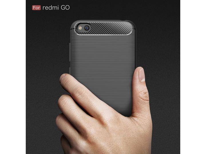 Produktbild Screenguard Xiaomi Redmi Go Hülle Carbon Brushed Soft TPU (Xiaomi Redmi Go)