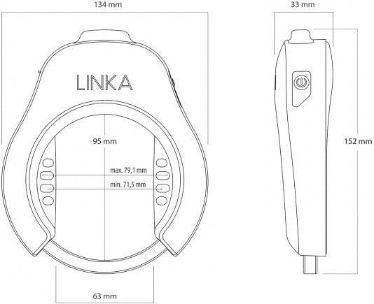 Image du produit Linka Serrure de cadre Bluetooth (7.91 cm)