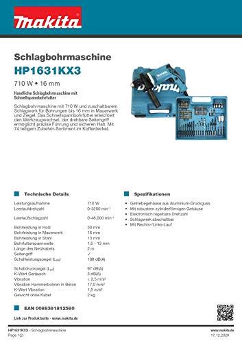 Produktbild Makita HP1631KX3 (Netzbetrieb)