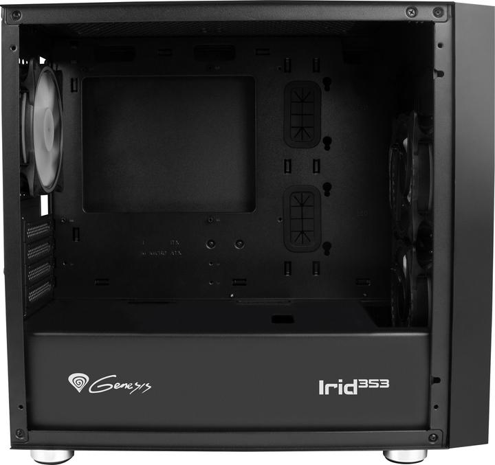 Productafbeelding Natec GENESIS Irid 353 ARGB - Micro Tower - PC - Acrylonitril Butadieen Styreen (ABS) - S (ATX, Mini-ATX)