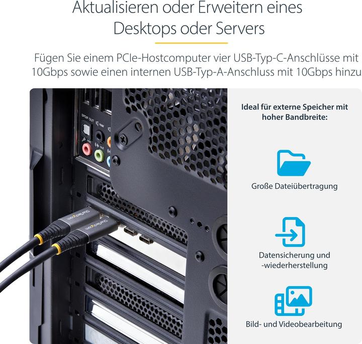 Image du produit StarTech Carte 5 Ports USB Pcie 10gbps