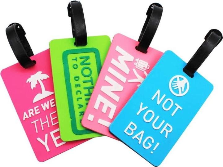 Produktbild Noya Kofferanhänger Gepäck-Etiketten Luggage Tag mit Adressschild - NOT YOUR BAG (4er Set) (Schlösser & Anhänger)