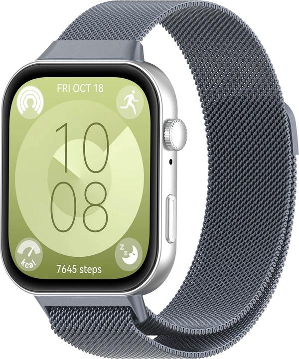 Image du produit Techsuit - Watchband (W009) - Huawei Watch Fit 3 - Blue (Acier inoxydable)