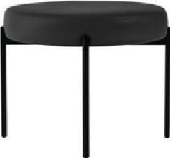 Actual product image Paperflow GAIA stool, round, faux leather cover, black (53.50 cm)