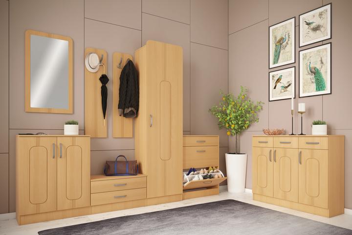 Produktbild VCM Holz Regal Kipper Schuhregal Schuhschrank Schuhkipper 2 Klappen Ablage Balia (70 x 29 x 89 cm)