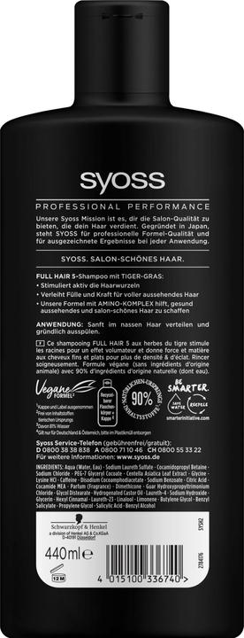 Immagine prodotto Syoss Capelli completi 5 (440 ml, Shampoo liquido)