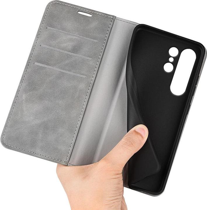 Actual product image Cover-Discount Stand Flip Case cover grey (Samsung Galaxy S24 Ultra)