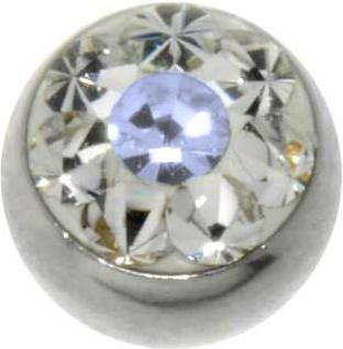 Bijouteria 1.2mm Piercing-Kugel (Chirurgenstahl 316L, Premium Kristall)