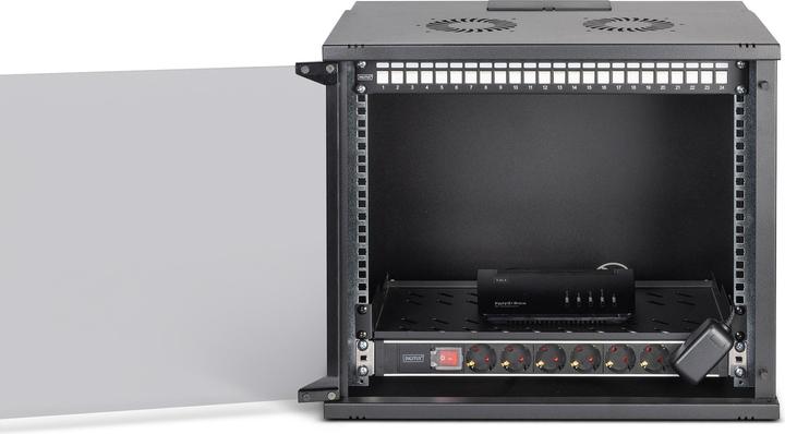 Produktbild Digitus 19" Netzwerk-Set, 9HE Wandgehäuse und Zubehör, sw SOHO PRO Version (19 Zoll Rack)