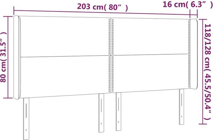 Produktbild VidaXL Maralda (203 x 16 x 128 cm)