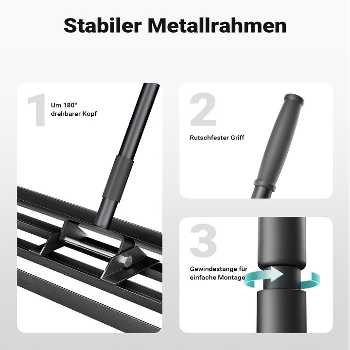 Produktbild Wiltec Aluminium Rasenrakel 121,9x25,4cm Stiel Sanden Levelingrake Flächenebner