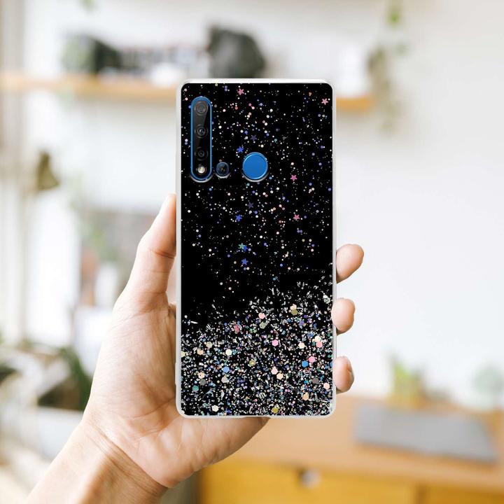 Image du produit Cadorabo Couverture TPU paillettes scintillantes (Huawei Nova 5i, Huawei P20 Lite (2019))