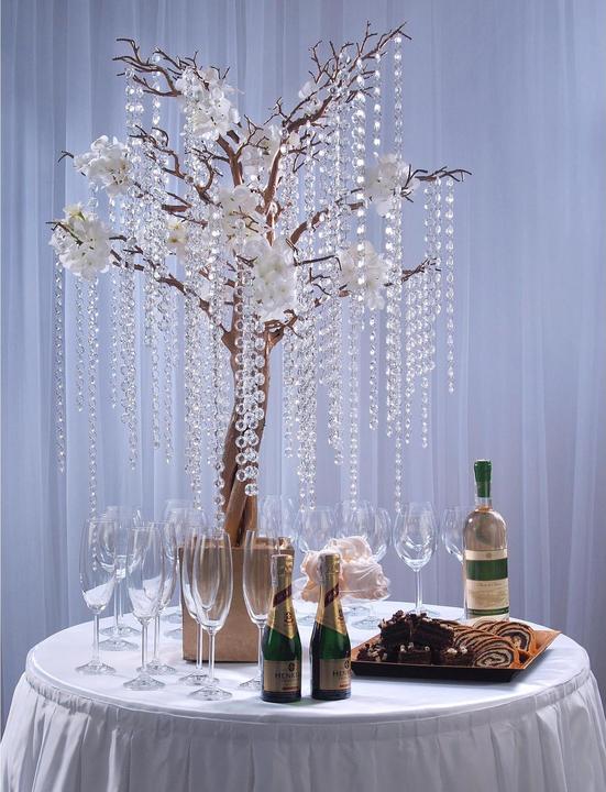 Image du produit Partydeco Crystal garland, colourless, 1m (1 pkt / 1 pc.)