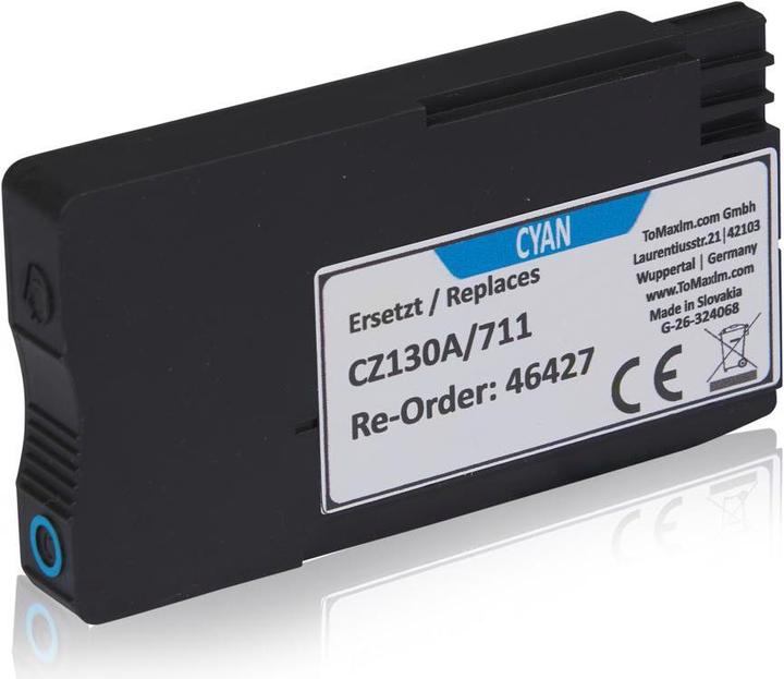 Actual product image Inkadoo Printer cartridges compatible with HP CZ130A / 711 Ink cartridge, cyan Cyan (C)