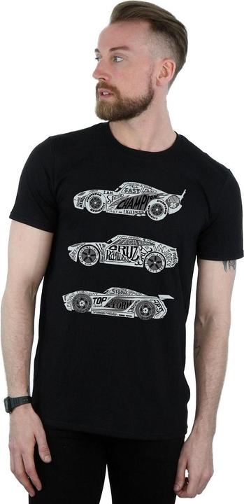 Immagine prodotto Disney Cars Text Racers Maglietta Uomo (L)
