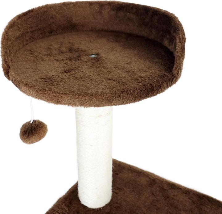 Actual product image Wiltec Cat Tree Brown 130cm Scratching Post Climbing Tree Cats Play (130 cm, Brown)