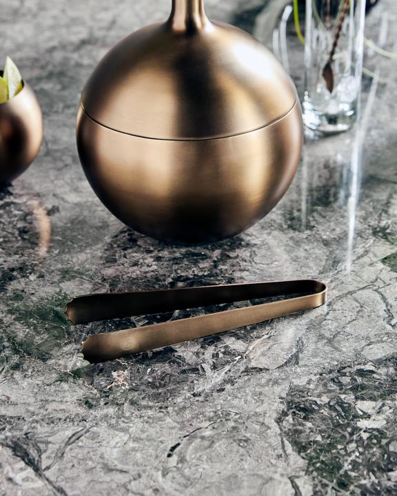 Actual product image House Doctor Ice cube tong, HDBaar, antique brass finish (Ice scoop + ice tongs)