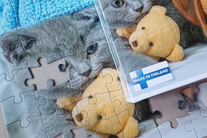 Produktbild Selecta Spielzeug Puzzle Süsses Kätzchen und schläfriger Hund, 100 Teile. (100 Teile)