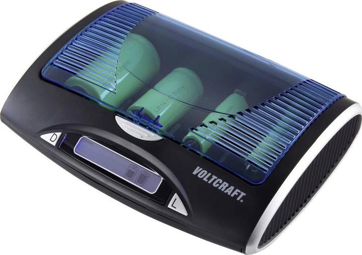 Produktbild Voltcraft Universal-Ladegerät P600-LCD mit USB (1 Stk., AA, AAA, 9V Block, C, D, Ladegerät ohne Akku)