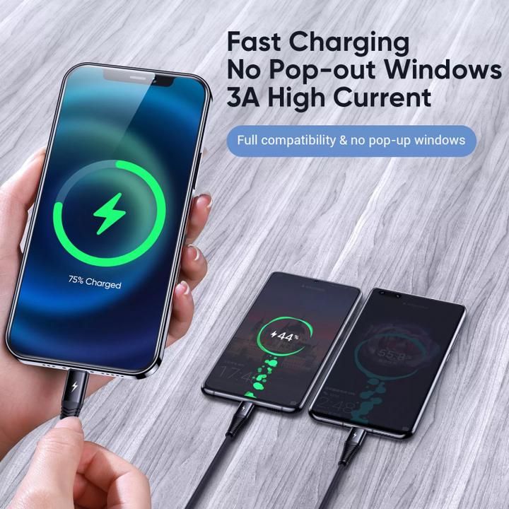 Produktbild Joyroom S-1230G4 3in1 USB-C / Lightning / Micro USB 1.2m USB cable (black) (1.20 m)