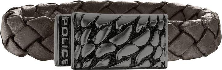Police Alligator Armband (23.50 cm, Edelstahl, Leder)