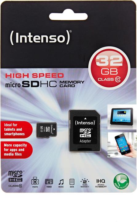 Immagine prodotto Intenso microSD Class 10 (32 GB, microSDHC, U1)