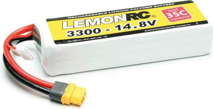 Pichler LEMONRC XT 3300 - 14.8V (35C) Lipo Akku (14.80 V, 3300 mAh)