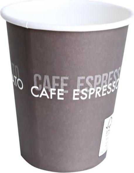 Produktbild Hygostar Kaffeebecher To Go 250ml DM 90mm Pappe braun-weiss VE=50 Stück (50 x)