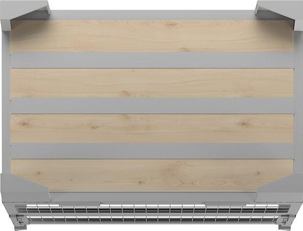 Produktbild Dippl Gitterbox, niedrige Bauform, 1 Längswand halb abklappbar, ab 1 Stück