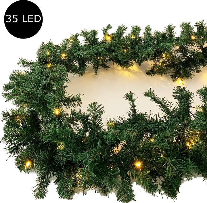 Produktbild Mojawo LED Tannengirlande 270cm mit 35 LED batteriebetrieben