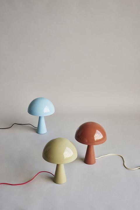 Actual product image Hübsch Mush Mini table lamp Light Blue/Brown (E14)