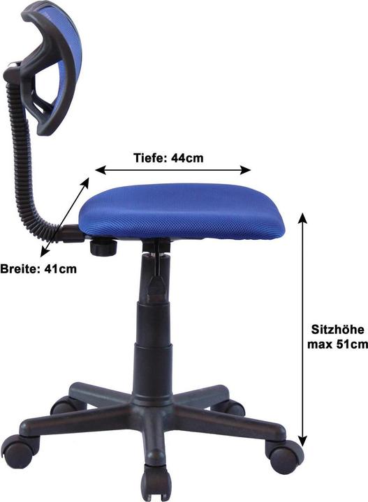 Actual product image IDIMEX Kinderdrehstuhl MILAN höhenverstellbar mit Netzbezug – Grün