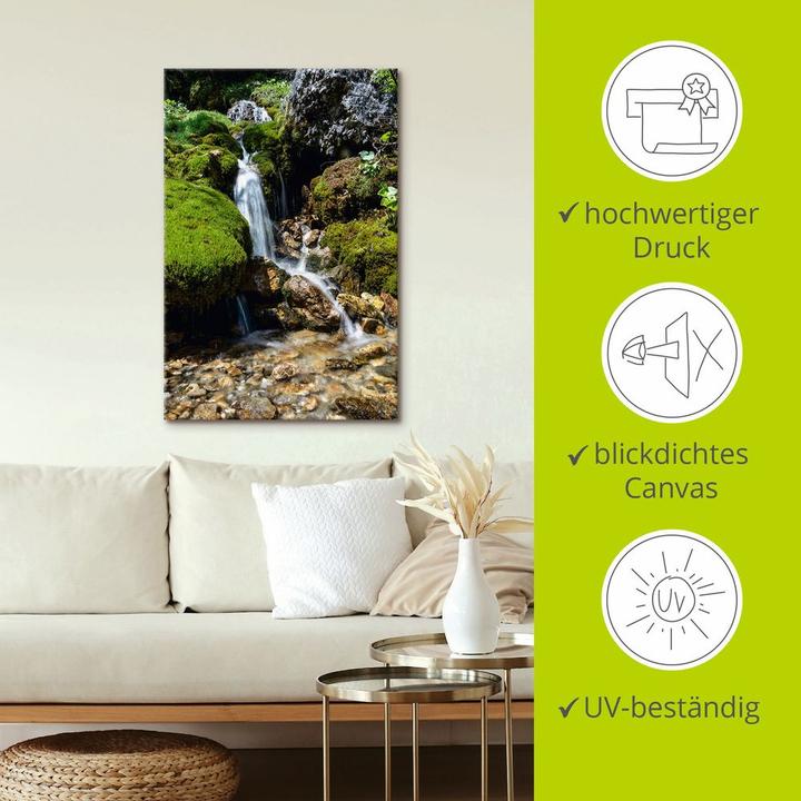 Actual product image Artland Small waterfall in the mountains S8IC (80 x 120 cm)