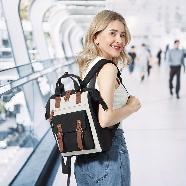 Image du produit Only-Bags.Store Petit sac à dos élégant pour ordinateur portable - Sac à dos de collège à la mode avec bretelles