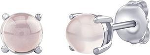 Silvego Silver stud earrings with real rose gold 6 mm JJJLRD6ERO