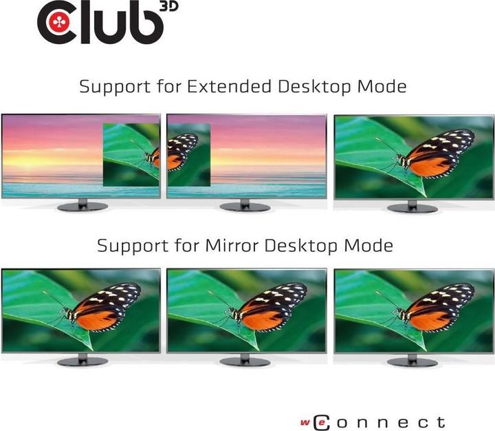 Actual product image Club 3D Triple Display Dynamic (Docking port (proprietary), 3 Ports)