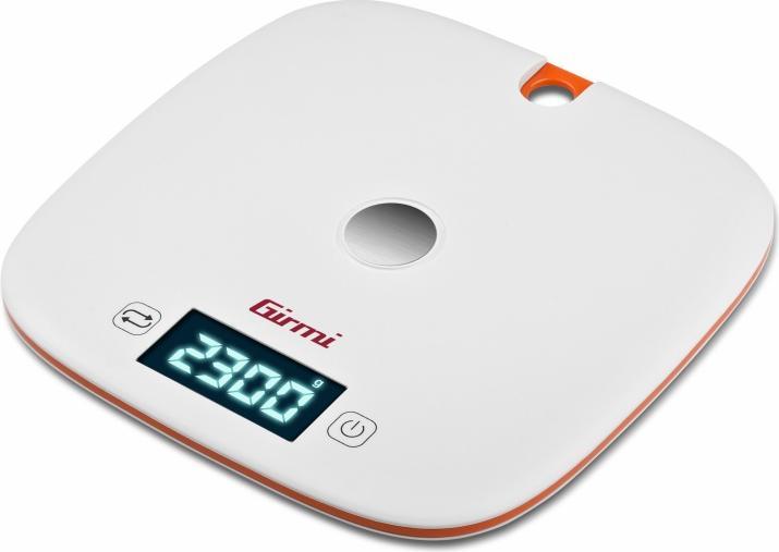Girmi PS02 Electronic kitchen scale Orange, White Flat surface Round