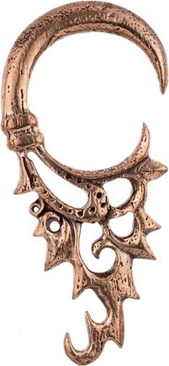 Star Piercing Ohrgewicht Haken rosegold Tropfende Flamme (ohne Messing, Bronze)