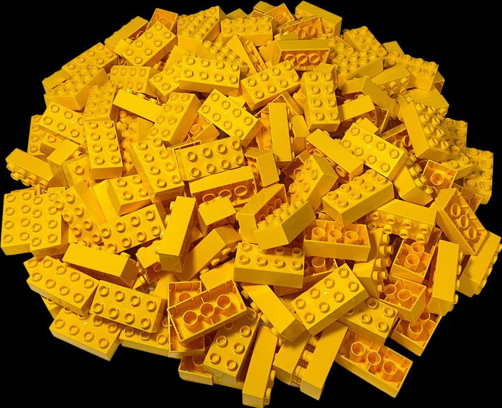 LEGO Duplo 2x4 Steine Gelb - 100 Stück - Grundbausteine Yellow 3011 NEU (3011)