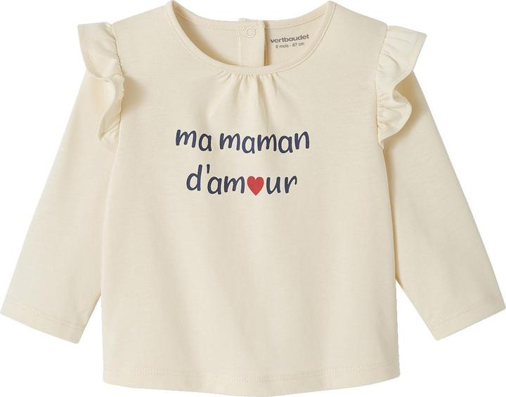 Vertbaudet Baby T-Shirt mit Schriftzug Bio-Baumwolle