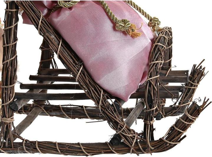 Actual product image DKD Home Decor Deko-Figur Weihnachtsmann Weihnachten Grau Rosa Holz 42 x 22 x 50 cm