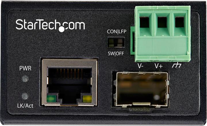 Actual product image StarTech .com Industrial Fiber to Ethernet Media Converter