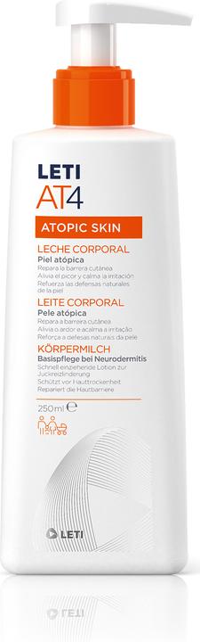 Actual product image Leti LETIAT4 Atopic Skin Body Milk, 250 ml Cream (Body milk, 250 ml)