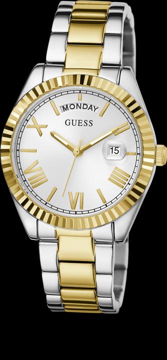 Immagine prodotto Guess P SLV CS W/ P GLD TOP PART / SUN WHT DAY/DATE DL / P SLV & GLD BRCT Orologio da polso (36 mm)