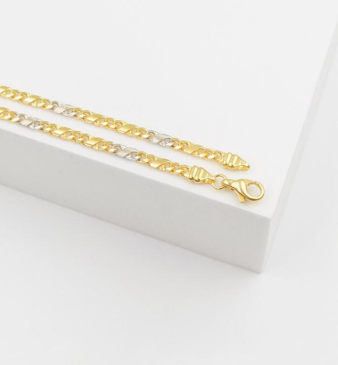 Image du produit Muau Chaîne de 8 (750, Or blanc, Or jaune 18 carats, 50 cm)